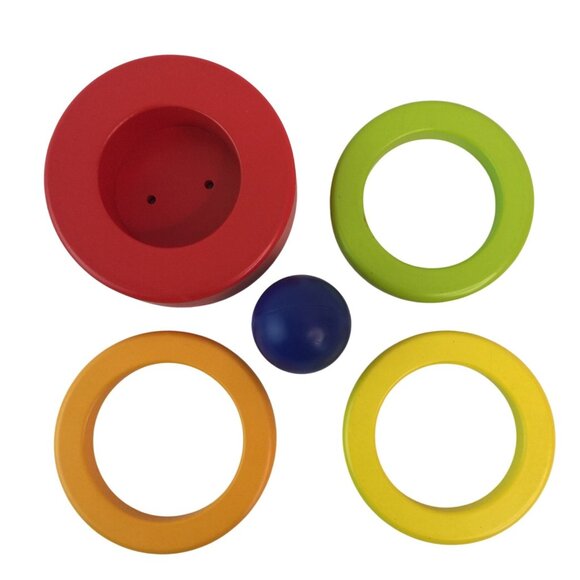 Lovevery Explorer Kit Stacking Rings Clear Tube & Ball Montessory Toy - Picture 3 of 4